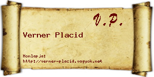 Verner Placid névjegykártya